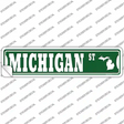 Michigan St Silhouette Novelty Narrow Sticker Decal