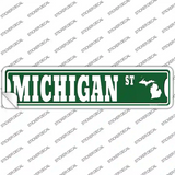 Michigan St Silhouette Novelty Narrow Sticker Decal
