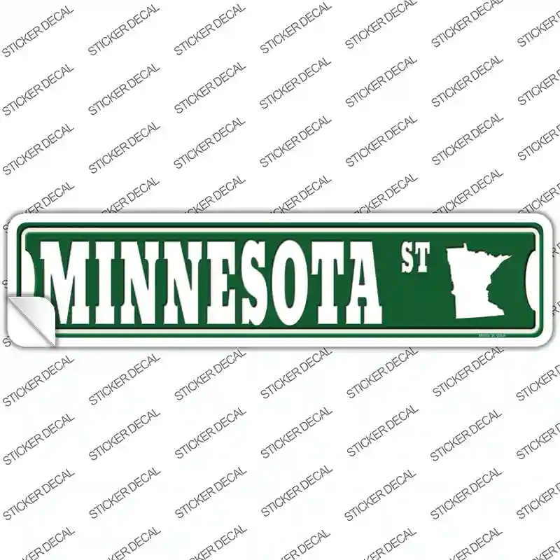Minnesota St Silhouette Novelty Narrow Sticker Decal