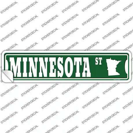 Minnesota St Silhouette Novelty Narrow Sticker Decal
