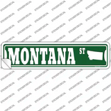 Montana St Silhouette Novelty Narrow Sticker Decal