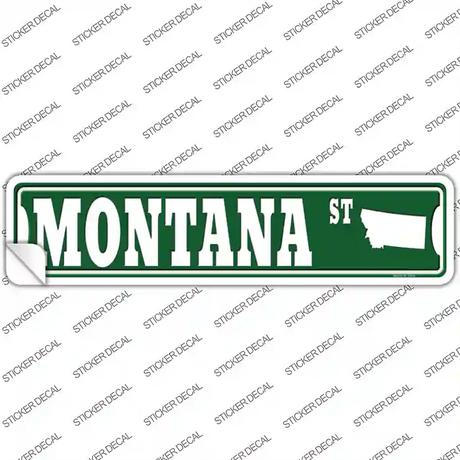 Montana St Silhouette Novelty Narrow Sticker Decal