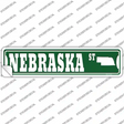 Nebraska St Silhouette Novelty Narrow Sticker Decal