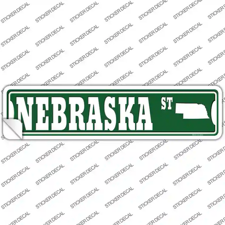 Nebraska St Silhouette Novelty Narrow Sticker Decal