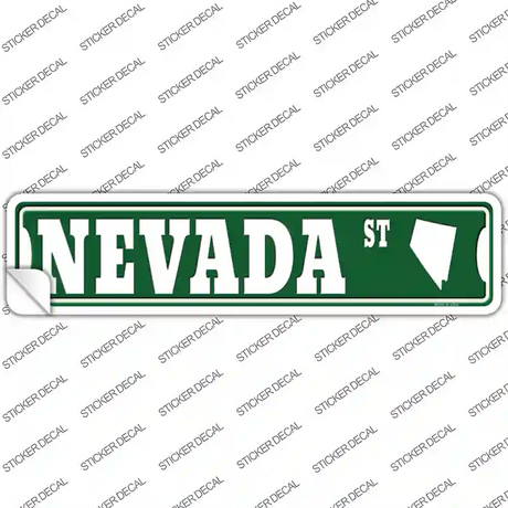 Nevada St Silhouette Novelty Narrow Sticker Decal