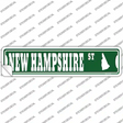 New Hampshire St Silhouette Novelty Narrow Sticker Decal