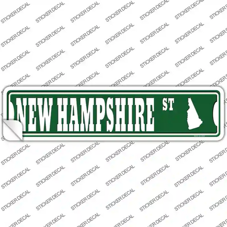 New Hampshire St Silhouette Novelty Narrow Sticker Decal