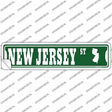 New Jersey St Silhouette Novelty Narrow Sticker Decal