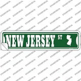 New Jersey St Silhouette Novelty Narrow Sticker Decal