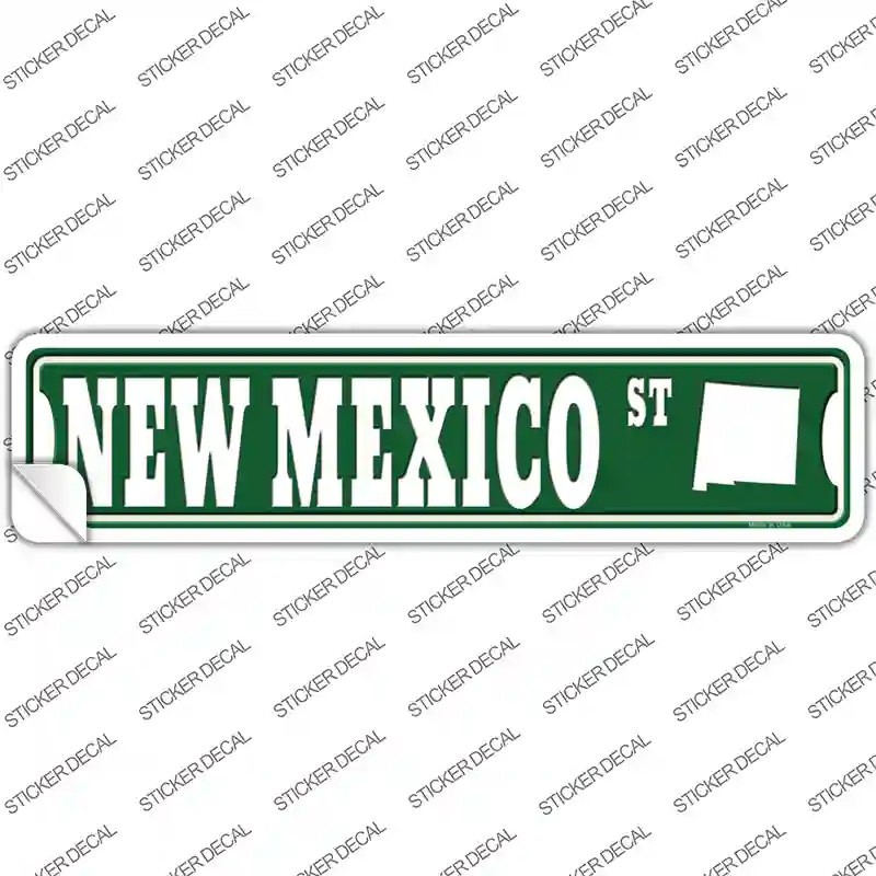 New Mexico St Silhouette Novelty Narrow Sticker Decal