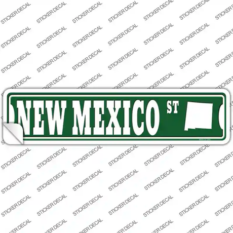 New Mexico St Silhouette Novelty Narrow Sticker Decal