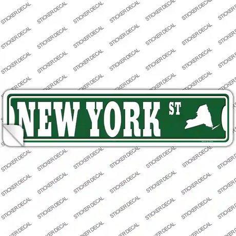 New York St Silhouette Novelty Narrow Sticker Decal