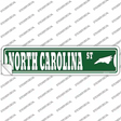North Carolina St Silhouette Novelty Narrow Sticker Decal