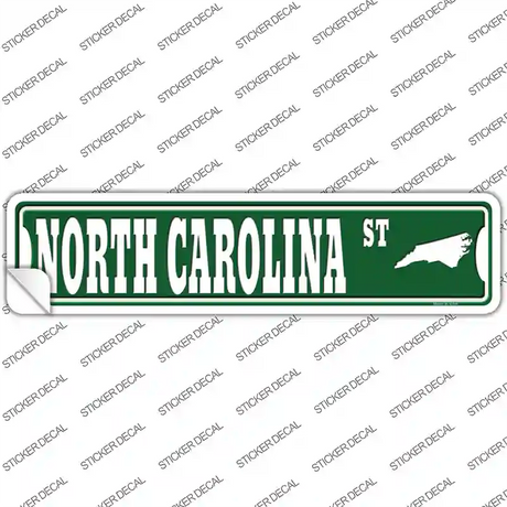 North Carolina St Silhouette Novelty Narrow Sticker Decal