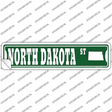 North Dakota St Silhouette Novelty Narrow Sticker Decal