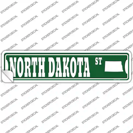 North Dakota St Silhouette Novelty Narrow Sticker Decal