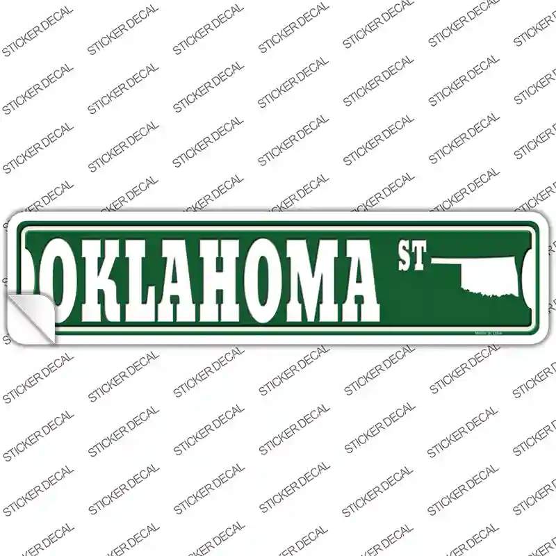 Oklahoma St Silhouette Novelty Narrow Sticker Decal