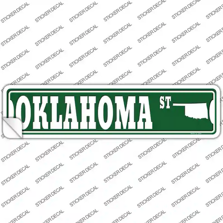 Oklahoma St Silhouette Novelty Narrow Sticker Decal