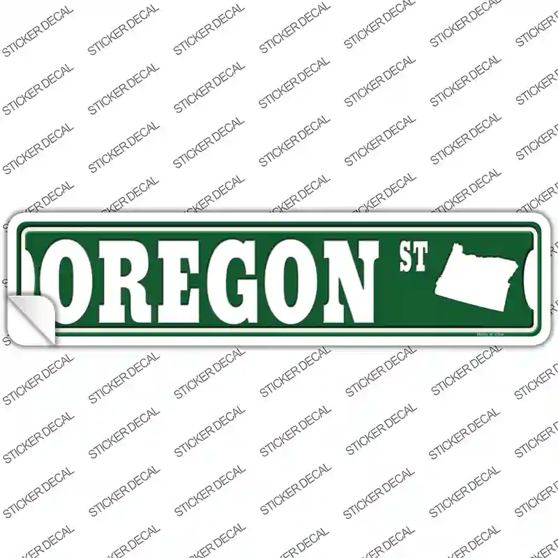 Oregon St Silhouette Novelty Narrow Sticker Decal