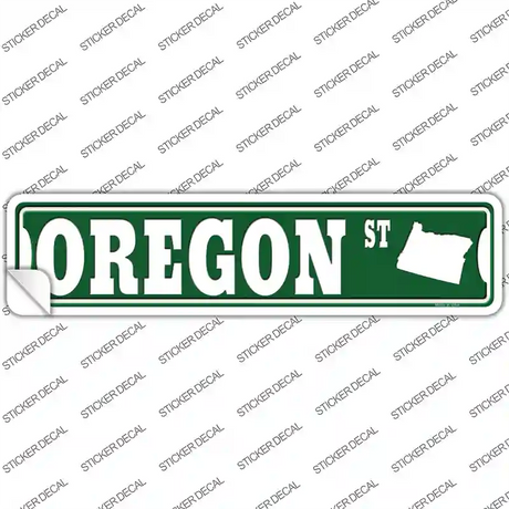 Oregon St Silhouette Novelty Narrow Sticker Decal