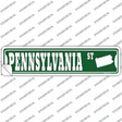 Pennsylvania St Silhouette Novelty Narrow Sticker Decal