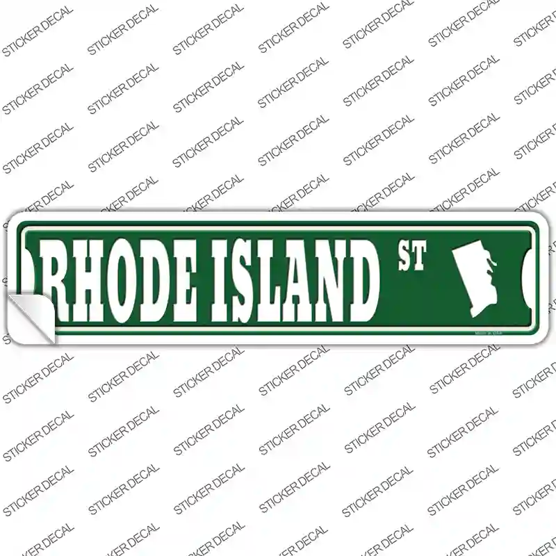 Rhode Island St Silhouette Novelty Narrow Sticker Decal