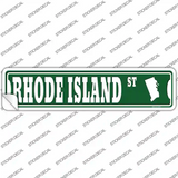 Rhode Island St Silhouette Novelty Narrow Sticker Decal