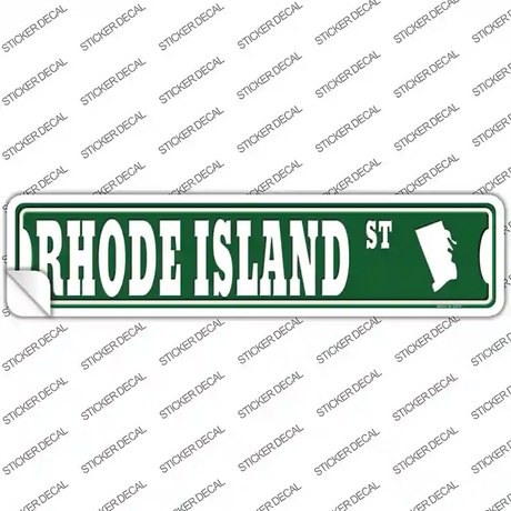 Rhode Island St Silhouette Novelty Narrow Sticker Decal