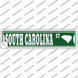 South Carolina St Silhouette Novelty Narrow Sticker Decal