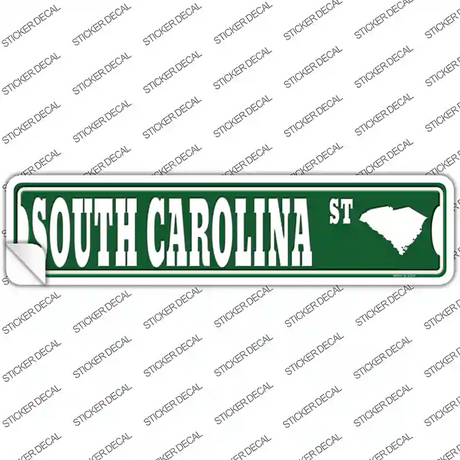 South Carolina St Silhouette Novelty Narrow Sticker Decal
