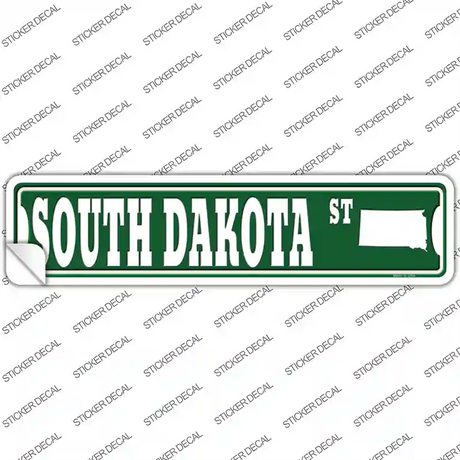 South Dakota St Silhouette Novelty Narrow Sticker Decal
