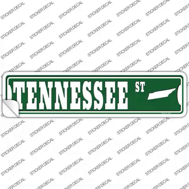 Tennessee St Silhouette Novelty Narrow Sticker Decal