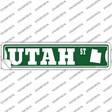 Utah St Silhouette Novelty Narrow Sticker Decal