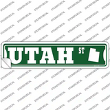 Utah St Silhouette Novelty Narrow Sticker Decal