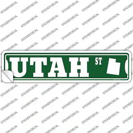 Utah St Silhouette Novelty Narrow Sticker Decal