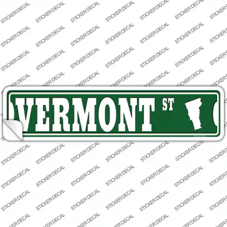 Vermont St Silhouette Novelty Narrow Sticker Decal