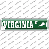 Virginia St Silhouette Novelty Narrow Sticker Decal