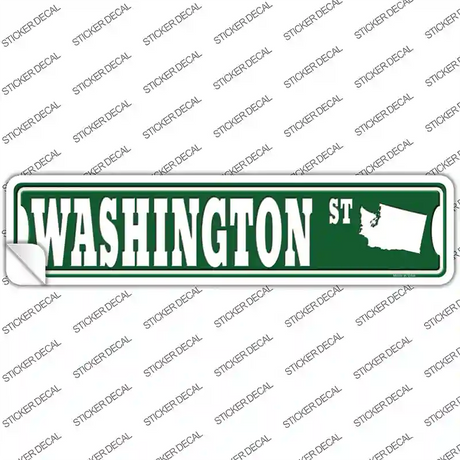 Washington St Silhouette Novelty Narrow Sticker Decal