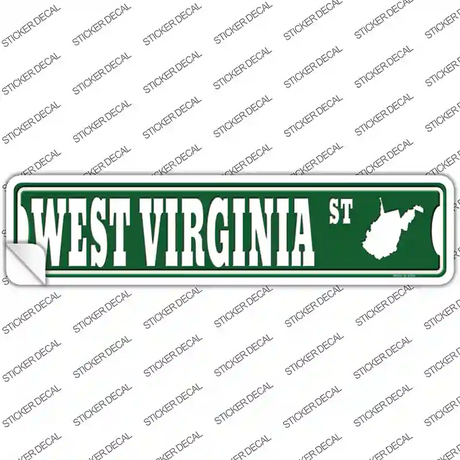 West Virginia St Silhouette Novelty Narrow Sticker Decal