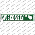 Wisconsin St Silhouette Novelty Narrow Sticker Decal