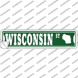 Wisconsin St Silhouette Novelty Narrow Sticker Decal