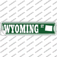 Wyoming St Silhouette Novelty Narrow Sticker Decal
