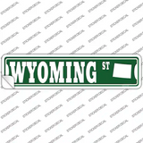 Wyoming St Silhouette Novelty Narrow Sticker Decal