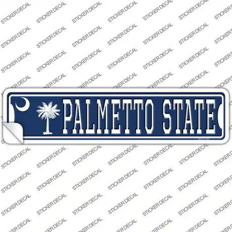 Palmetto State SC Flag Novelty Narrow Sticker Decal K-2034