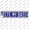 Bite My Bass Novelty Narrow Sticker Decal K-2037
