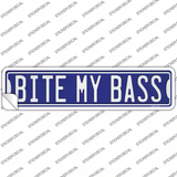 Bite My Bass Novelty Narrow Sticker Decal K-2037