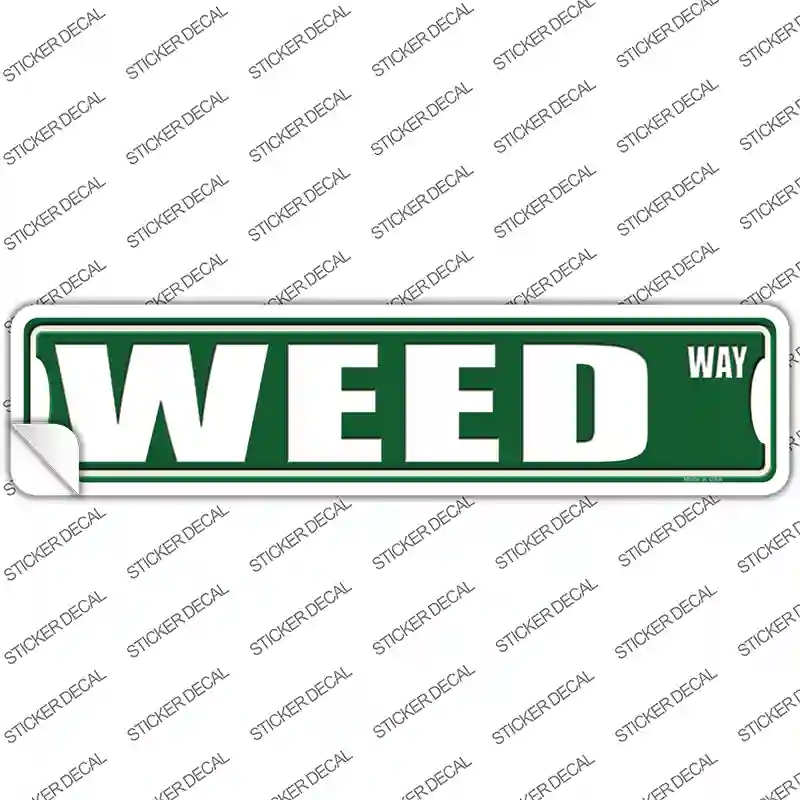 Weed Way Novelty Narrow Sticker Decal