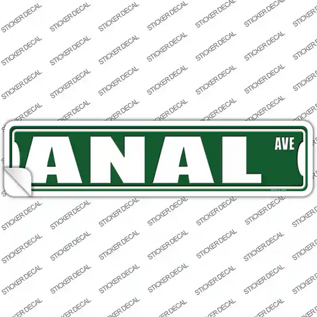 Anal Avenue Novelty Narrow Sticker Decal