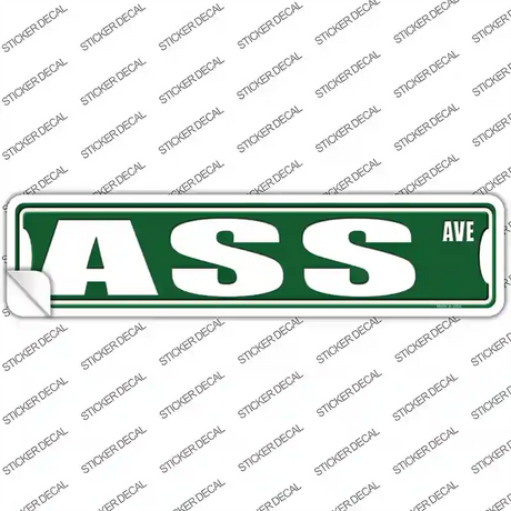 Ass Avenue Novelty Narrow Sticker Decal