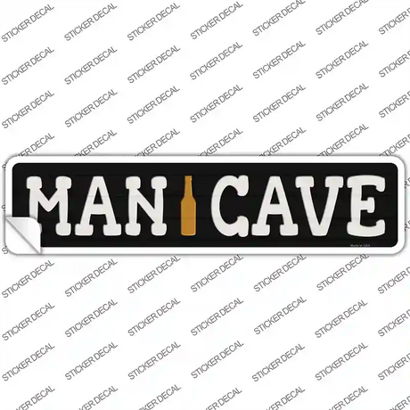 Man Cave Beer Novelty Narrow Sticker Decal